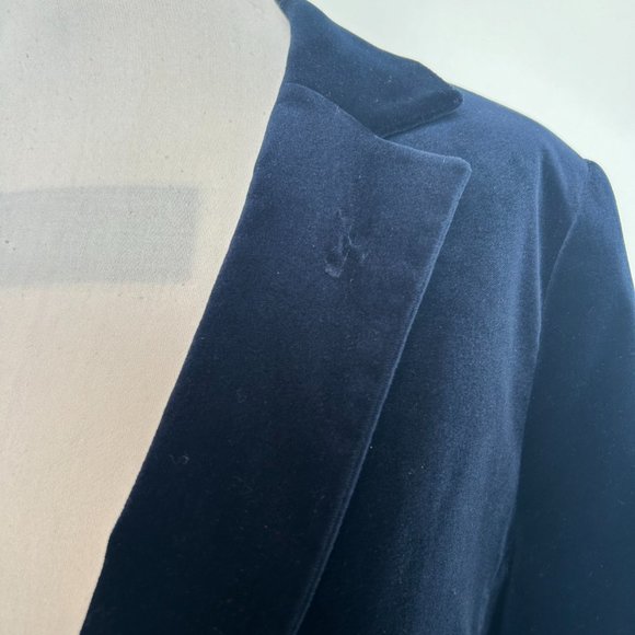 FRAME ATELIER Navy Velvet Blazer in Size L - Picture 5 of 8